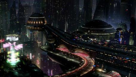 Futuristic city wallpaper