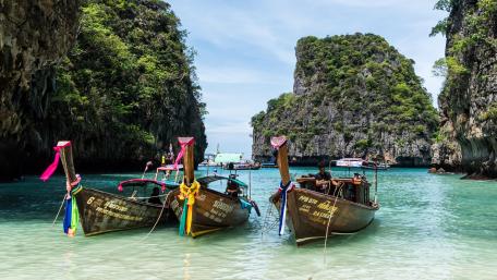 Koh Phi Phi Long Tail Boats wallpaper
