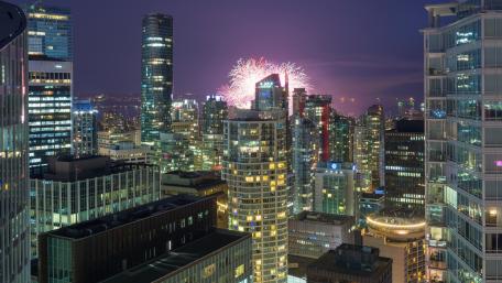 Fireworks in Vancouver wallpaper