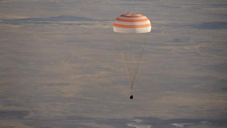 Expedition 56 During Decent Aboard Soyuz MS-08 wallpaper