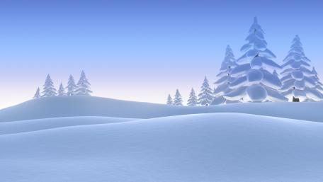 Winter landscape illustration wallpaper