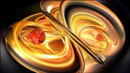 Gold ring fractal artwork wallpaper