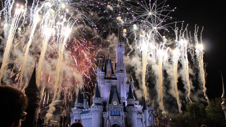 Fireworks Behind the Magic Kingdom (Fantasyland) wallpaper