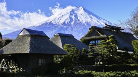 Mount Fuji from Oshino Hakkai wallpaper