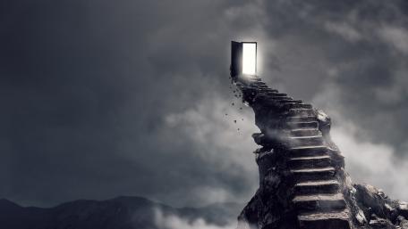Stairs to the light wallpaper