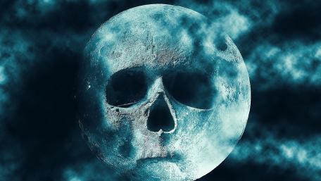 Skull moon wallpaper