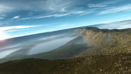 Alien planet surface wallpaper