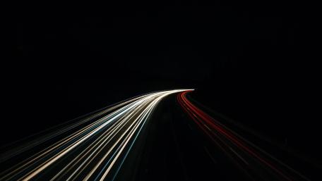 Light Trails on a Highway at Night wallpaper