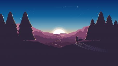 Minimalistic illustration wallpaper