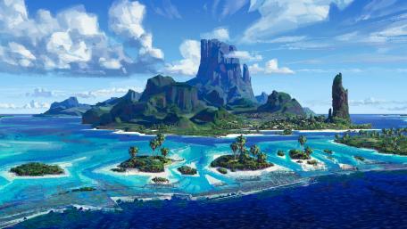 Tropical landscape - Fantasy art wallpaper