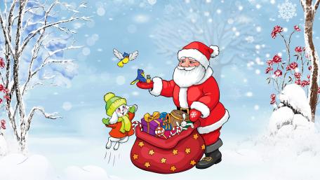 Santa's sack wallpaper