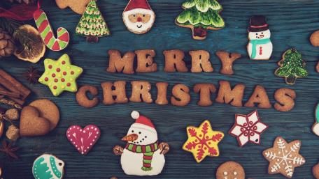 Merry Christmas gingerbread wallpaper