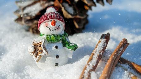 Snowman figure wallpaper