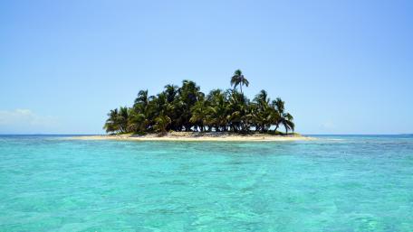 Uninhabited tropical island wallpaper