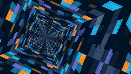 3D abstract tunnel wallpaper