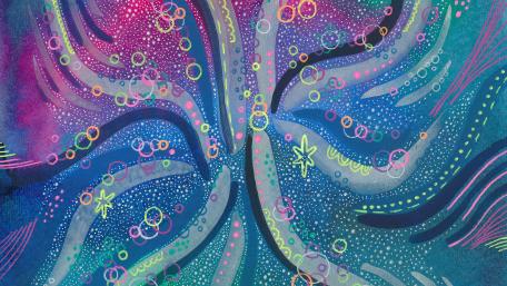 Vibrant Whirl of Colorful Abstraction wallpaper