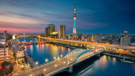Tokyo city lights wallpaper