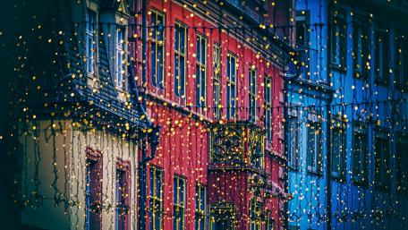 Christmas lights wallpaper