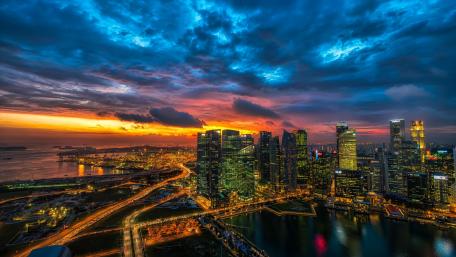 Singapore's skyscrapers wallpaper