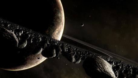 Asteroid ring wallpaper