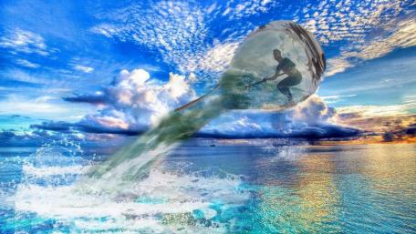 Surfer selfie wallpaper