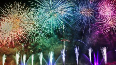 Fireworks in Annecy, France wallpaper