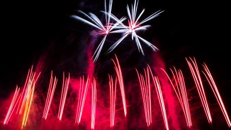 Long-Exposure Photo of Fireworks wallpaper