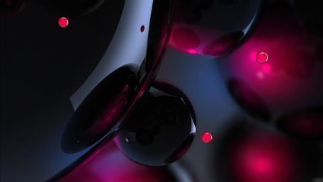 Spheres of Light and Shadow in Abstract Worlds wallpaper