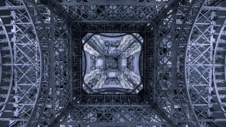 Eiffel Tower bottom view wallpaper