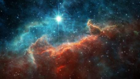 Star Illuminates Colorful Nebula wallpaper