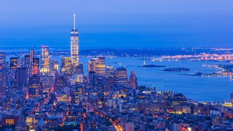 Lower Manhattan skyline wallpaper