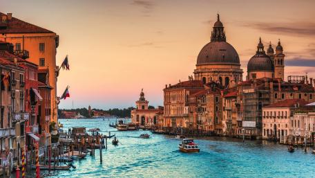 Canal Grande at sunset wallpaper
