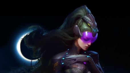 Futuristic fantasy girl wallpaper