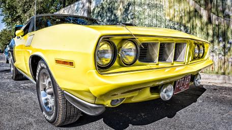 Vintage Yellow Car in Stunning Detail wallpaper
