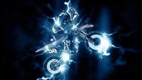 Spectacular motocross rider wallpaper