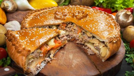 Delicious Homemade Pirogi with Fresh Ingredients wallpaper