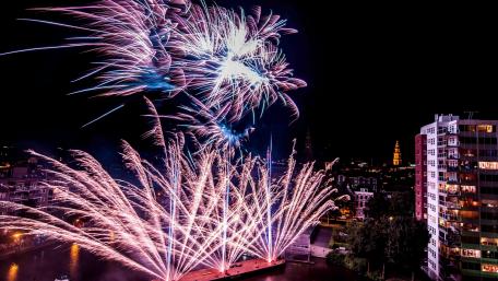Fireworks in Groningen wallpaper