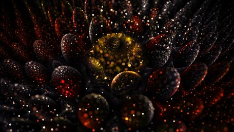 Glowing 3D fractal art wallpaper
