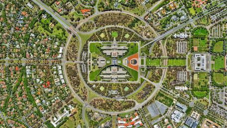 Australian Parliament from Above wallpaper