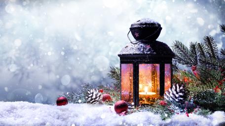 Christmas lantern wallpaper
