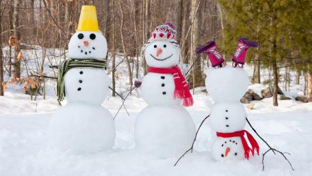 Funny snowmen wallpaper