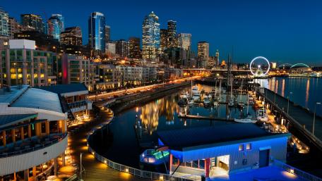 Seattle waterfront wallpaper