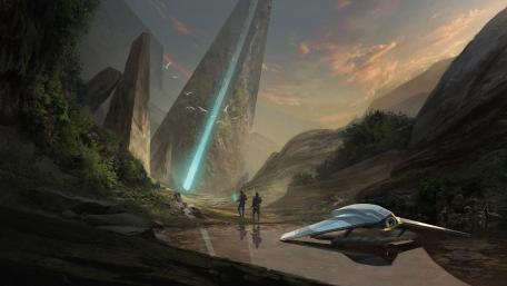 Sci-fi landscape wallpaper
