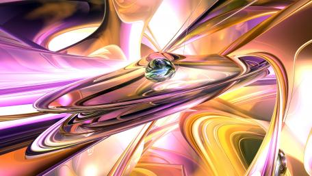 Pink futuristic digital abstract art wallpaper