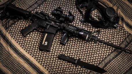 AR-15 style rifle wallpaper