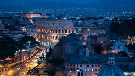 Rome and the Colosseum wallpaper
