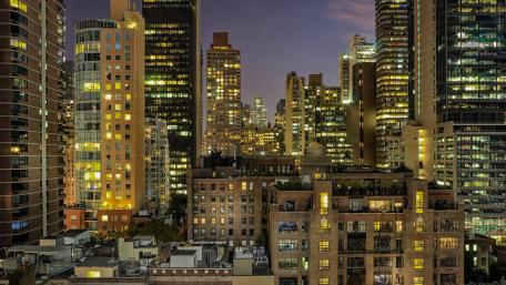 Chicago city lights wallpaper
