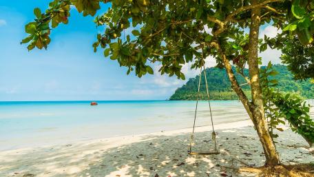 Beach swing wallpaper