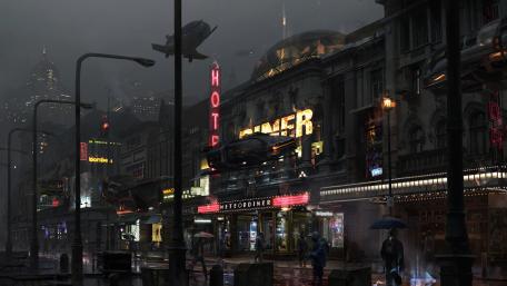 Cyberpunk city wallpaper