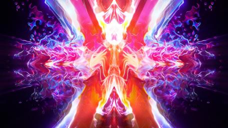 Neon energy waves wallpaper